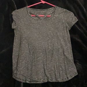 stripped black and white shirt